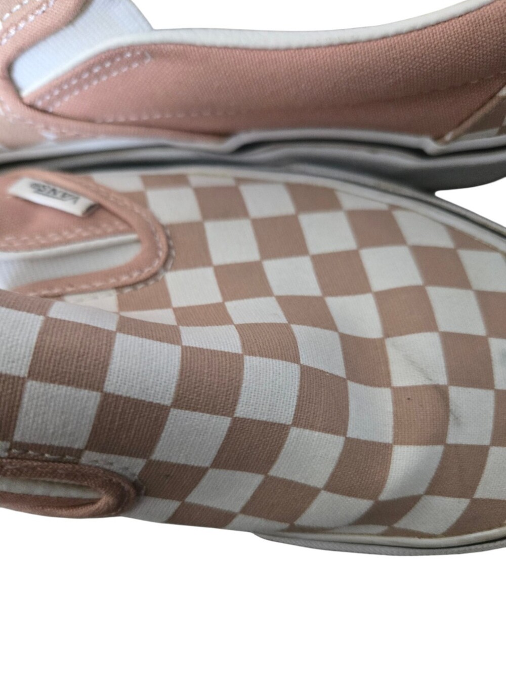 🌸 Vans Classic Slip-On Checkerboard Sneakers | Misty Rose | Women's 8.5 - Picture 11 of 13